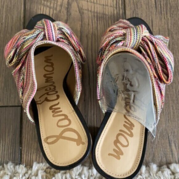 Sam Edelman Yumi Striped Bow Heeled Mule - Picture 5 of 11